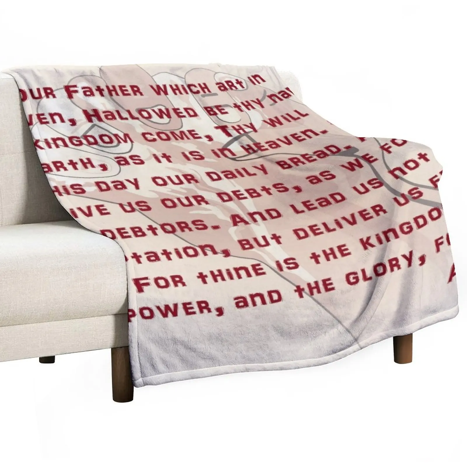 

The Lord's Prayer Throw Blanket Flannel Fabric Soft Blanket Hairy Blankets