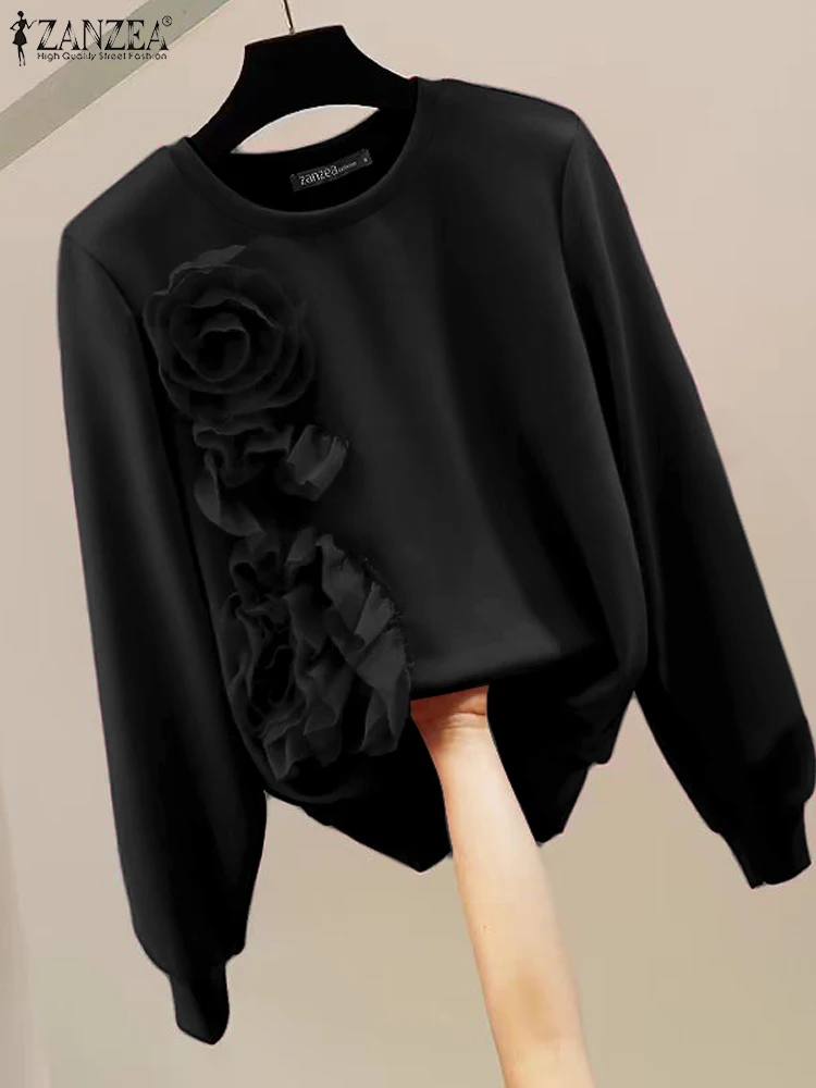 Polyester Women Autumn Sweatshirts Casual Long Sleeve Knitted Pullovers