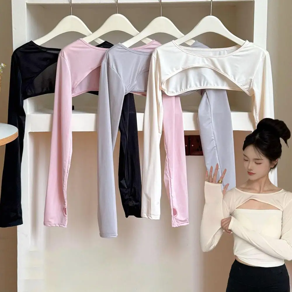 النساء غطاء للذراع السيدات أعلى الكتف إلى الكتف الجليد الأكمام عادي تتغاضى اقتصاص كيب الرياضة لينة عطلة أنيقة طويلة الأكمام