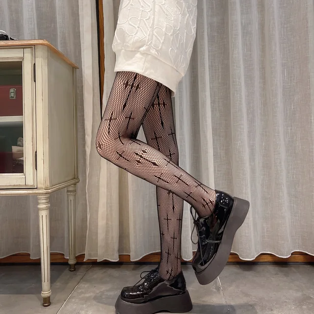 Sexy Black Nylon Tights Cross Silk Stockings Women Pantyhose Charm