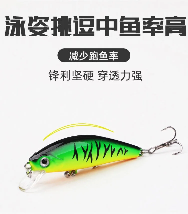 1 stücke 5 cm/6,5g Mini Laser Harte Minnow Sinking Köder Wobbler Jerkbait Kurbel Angeln Lockt Haken Bass pesca Frische Salzwasser Tackle – Detail 6