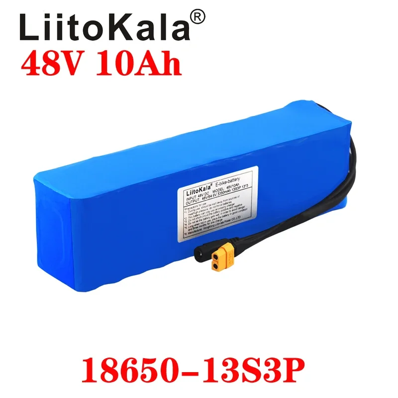 

LiitoKala 48V 10ah 13s3p High Power 18650 Battery Electric Vehicle Motorcycle DIY BMS Protection XT60 Plug