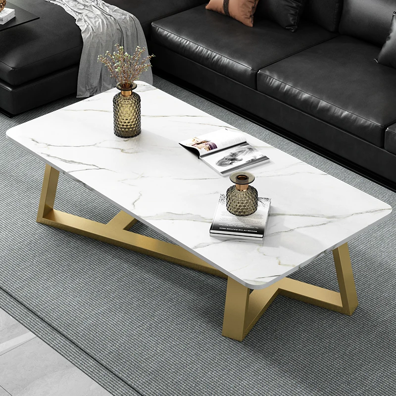 Modern Design Small Marble Gold Metal Narrow Table 1