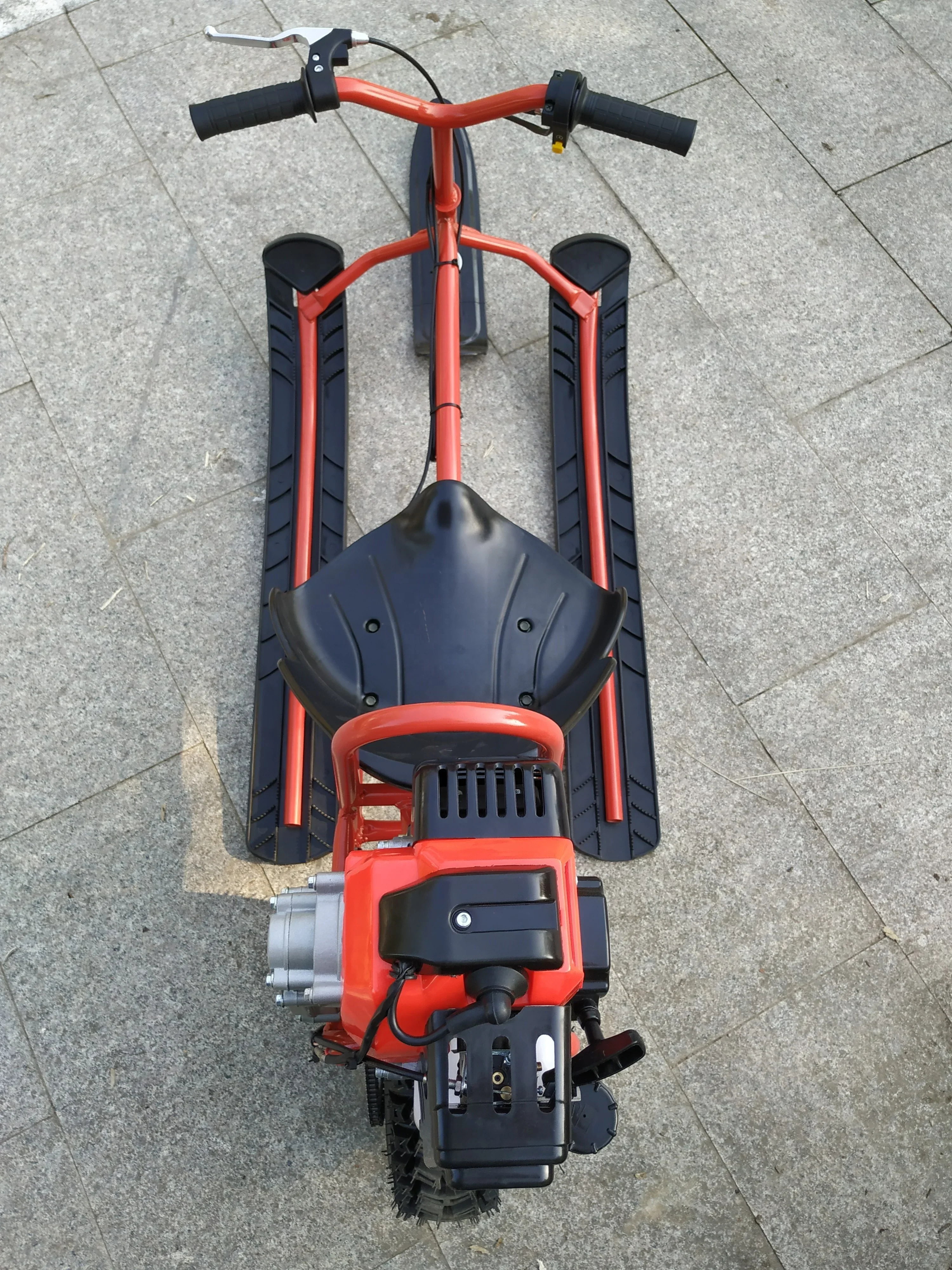 Kids Pocket Gasoline Snow Bike Scooter Ski Sled