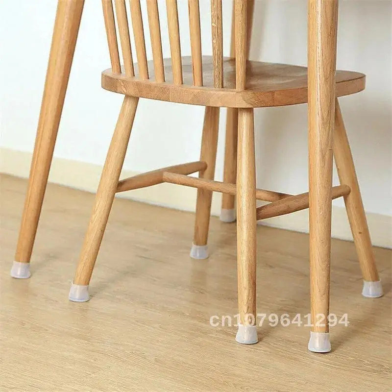 

4pcs Table Chair Leg Cover Silicone Cap Pad Table Cover Floor Protector White Furniture Legs Protective Cover