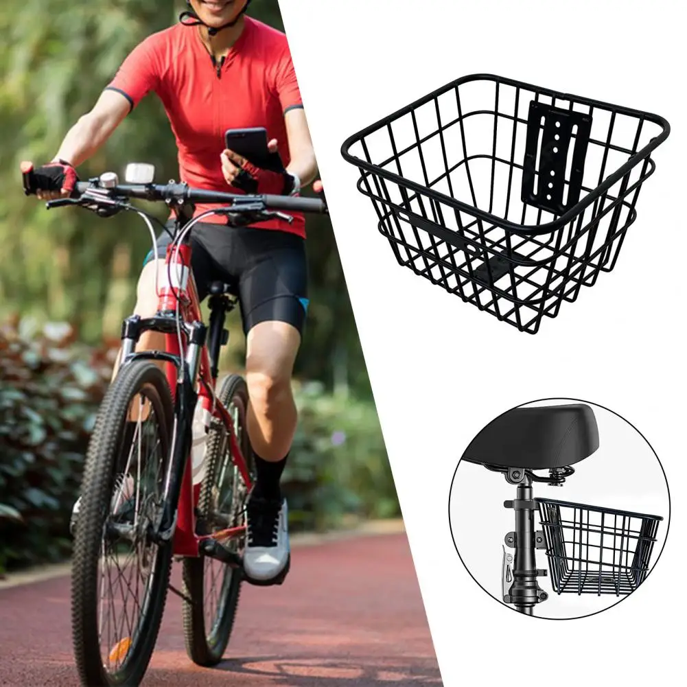 Front Bike Basket With Lid Waterproof Basket Sundries