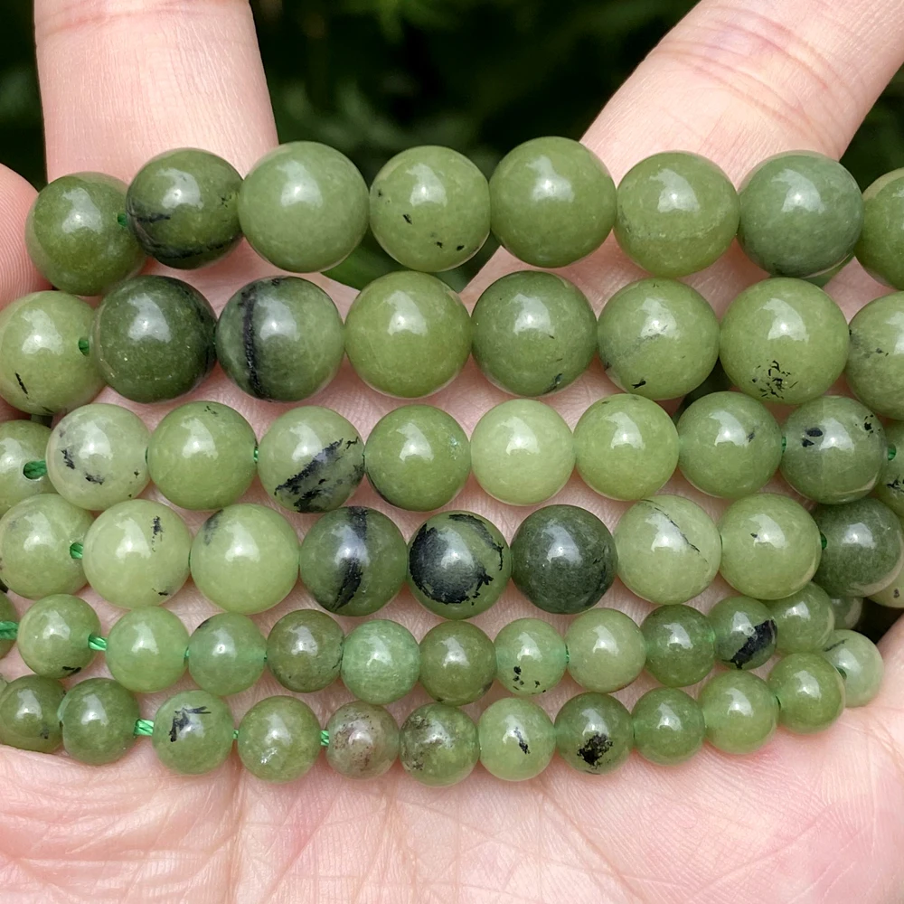 Perline Di Giada Verde Naturale - Pietre Rotonde Irregolari 10-20mm Per Gioielli Fai-da-te, Bracciali, Ciondoli