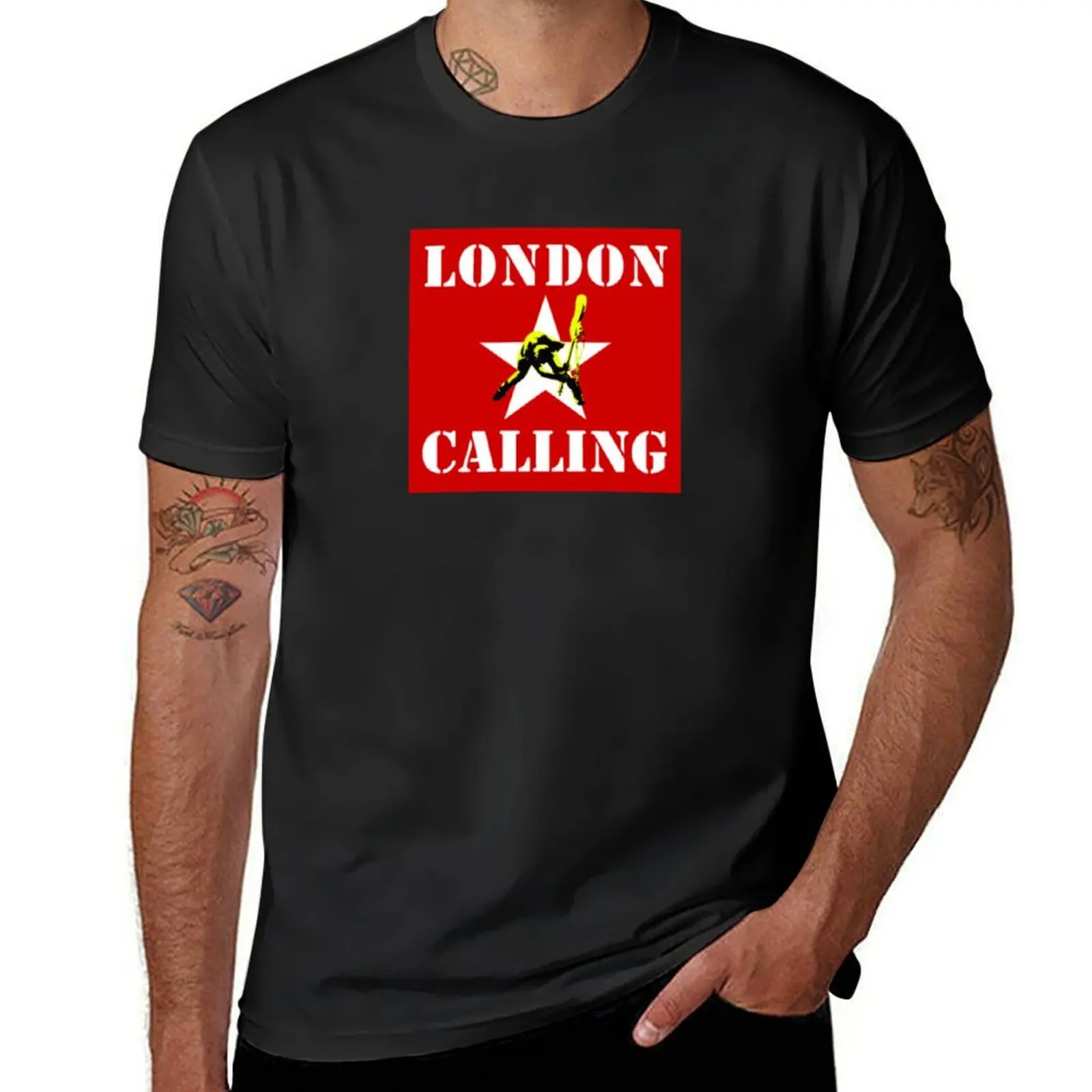 the clash logo punk band T-Shirt customizeds oversizeds men t shirt