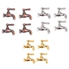 1/2/4/12PCS 1:12 Miniature Metal/Plastics Water Tap Faucet Dollhouse Kitchen Bathroom Accessories Dollhouse Miniature Faucet Toy 3