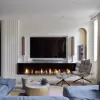 610mm WiFi Control Ethanol Fireplace Customized Smart Fireplace Insert Indoor Burning Fireplace 3
