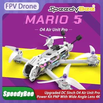 2026 Nuovo Drone FPV SpeedyBee Mario5 DC da 5 pollici, Kit di Potenza O4 Air Unit Pro Aggiornato PNP con Obiettivo Grandangolare e Fotocamera 4K, Regali FPV Fai-da-te