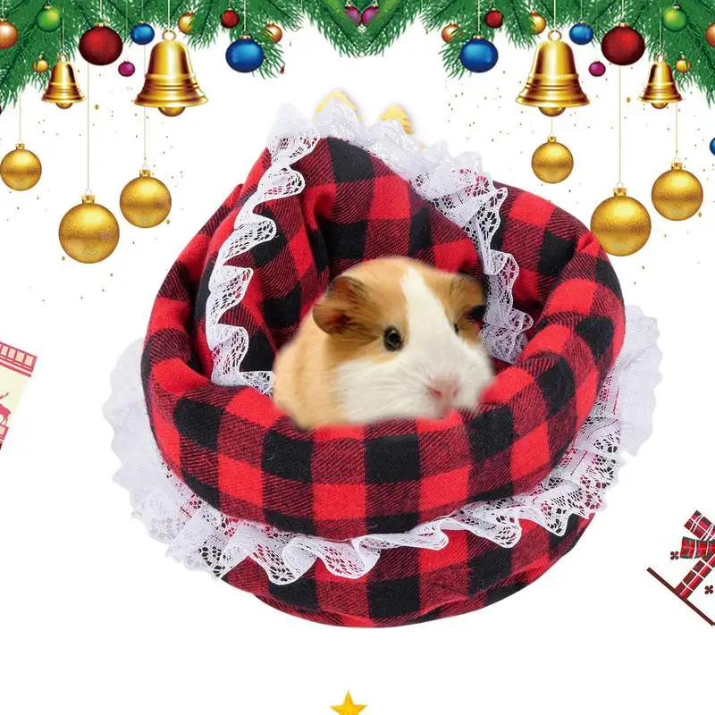 

Guinea Pig Bed Bunny Cozy House Chinchilla Ferry Round Sleeping Nest Hamster Soft And Comfortable Sofa Small Animal Supplies