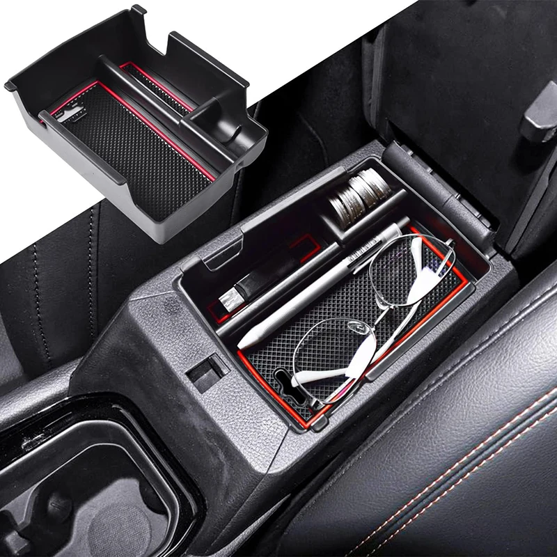 

Center Console Organizer Tray For Jeep Compass 2022 2023 Accessories Insert Armrest Glove Box Secondary Storage Divider,Red