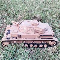 Henglong 1/16 3858-1 German Iv F-Type Medium Remote-Controlled Tank Combat Military Simulation Model Outdoor Toy Boy Adult Gift 1