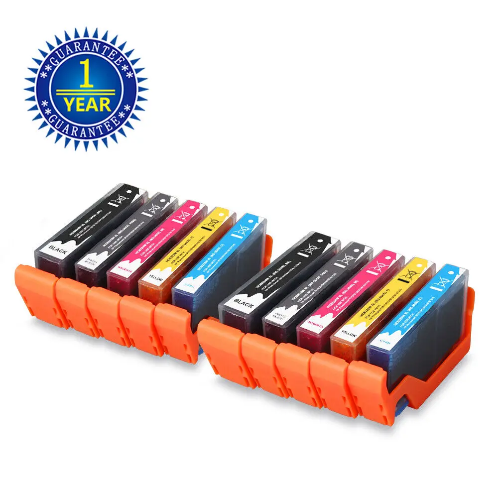 

10PK +Chip For HP Printer 564XL 564 Ink Cartridge Photosmart 6510 6520 7510 7520