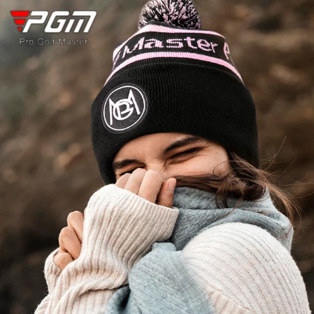 PGM 겨울 여성용 니트 레터 골프 모자