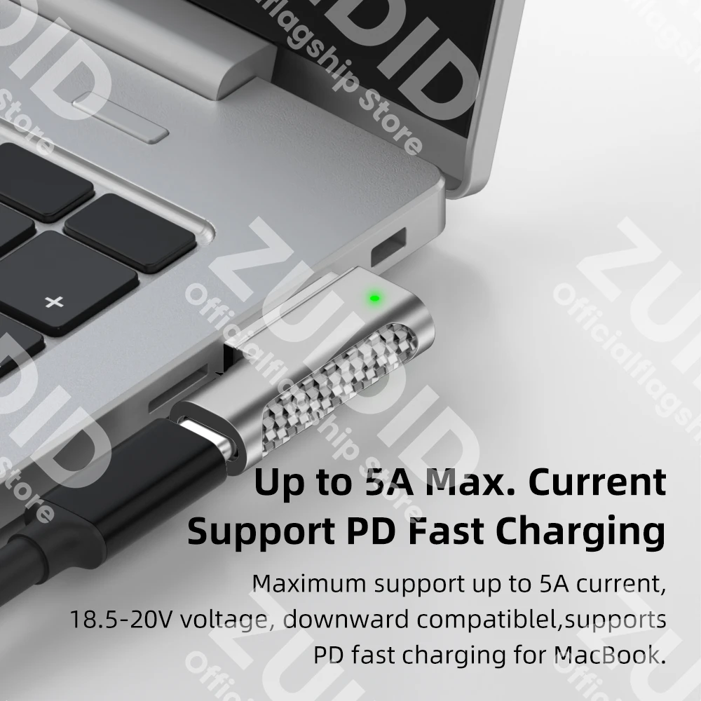 Usb tipo c para Magsafe Carregador Adaptador para Macbook Air e Pro pd 100w 5a Carregamento Rápido Conversor Magnético Carga Rápida - Imagem 4