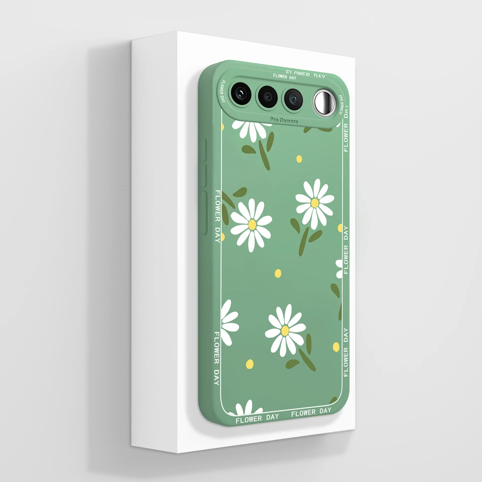 Aesthetic Floral Liquid Silicone Camera Protective Case - Soft & Smooth Cover