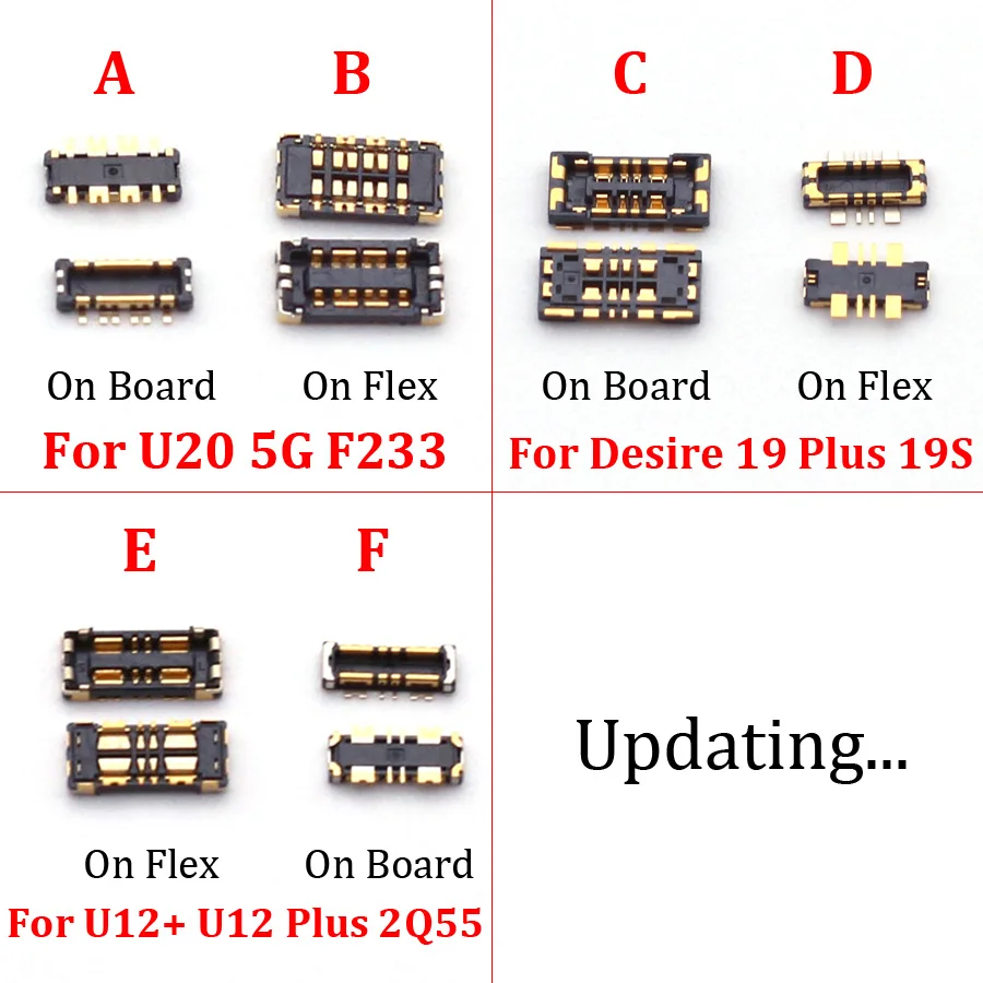 2 шт., Шлейф для внутренней батареи, разъем FPC, штекер для HTC Desire U12 19 12Plus U12Plus 2Q55 19Plus 19S U20 5G F233
