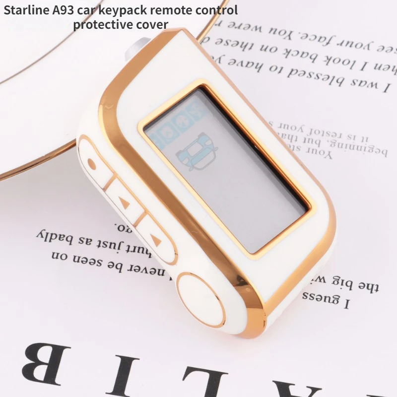 Key Case For Starline A93 A63 Russian Version Two Way Car Alarm LCD Remote Controller Keychain Fob Cover TPU