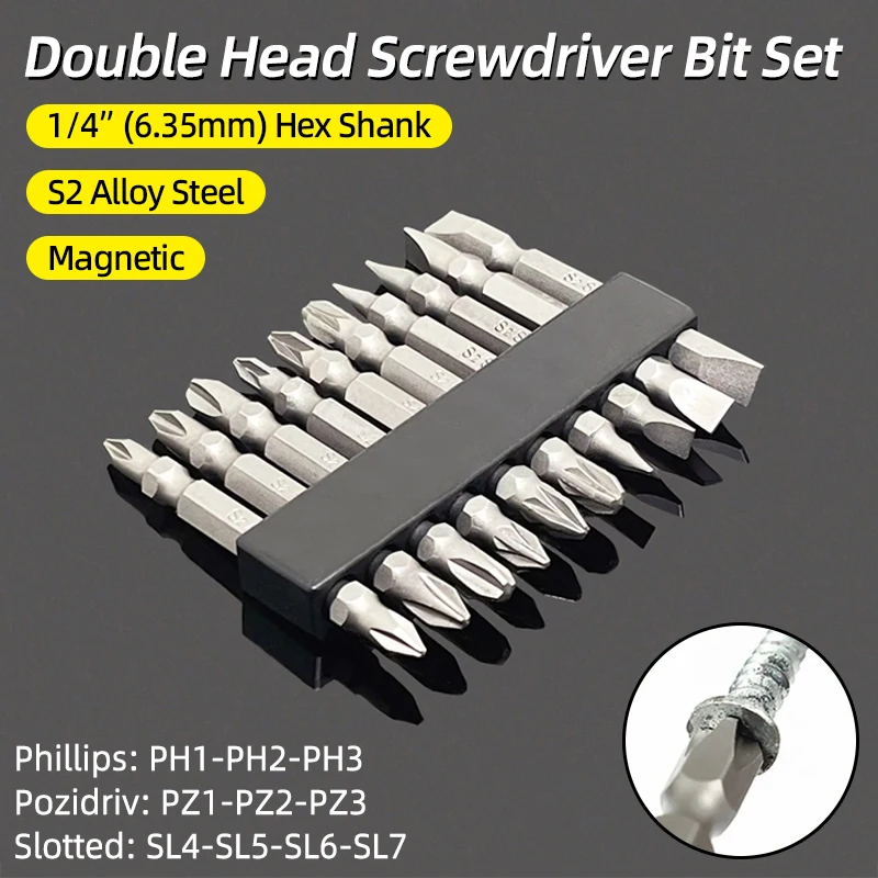 Brocas De Destornillador Phillips De 6 Pulgadas De Largo, Vástago