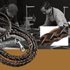 Heavy and Duty Large Dog Leash Genuine Leather Braided Dog Training Leash for Shepherd Medium Large Dogs Pet Supplies 5