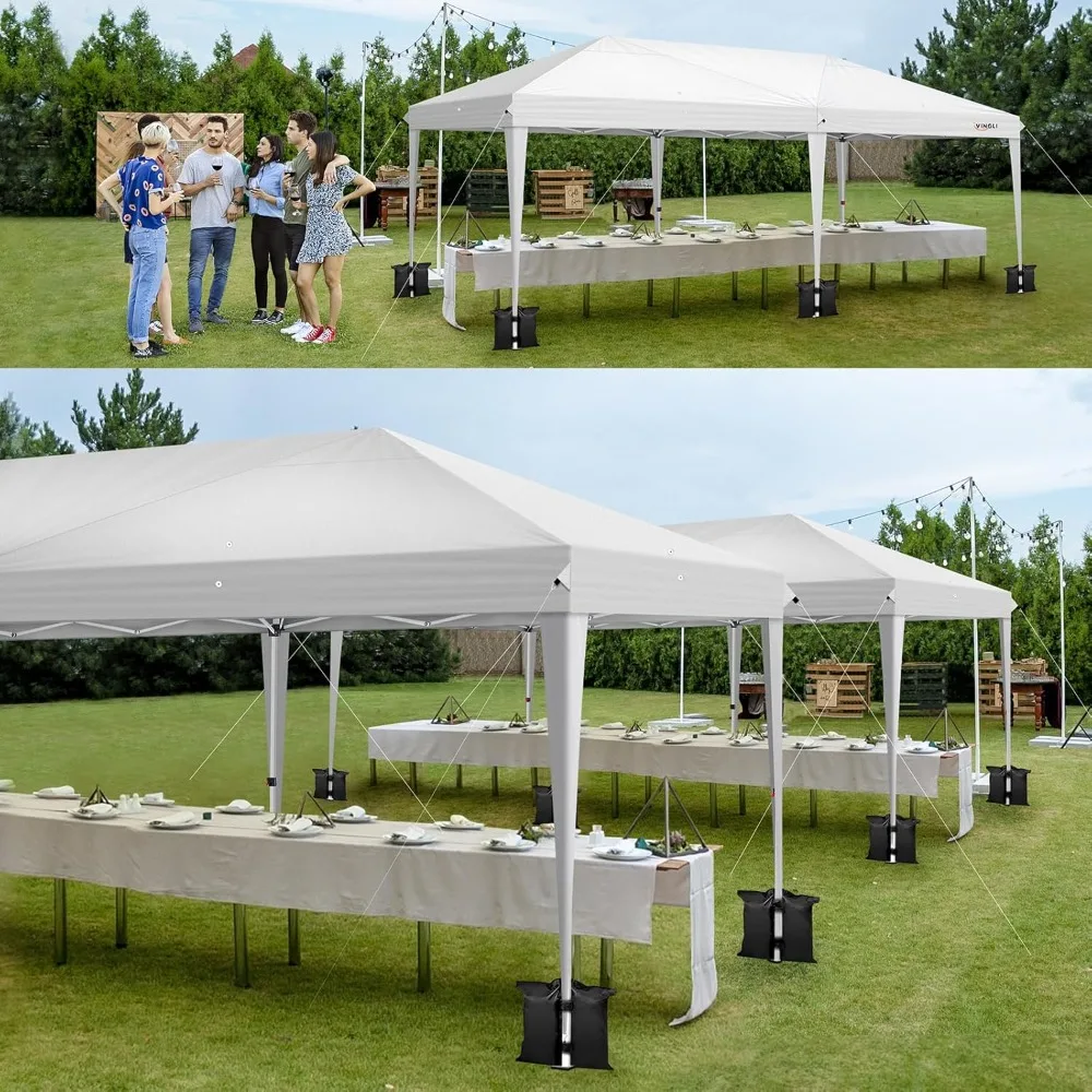 Pop Up Canopy Tent Portable Instant Gazebo Party Tent with Sandbags & Rolling Bag Outdoor Canopy for Outdoor Even 2