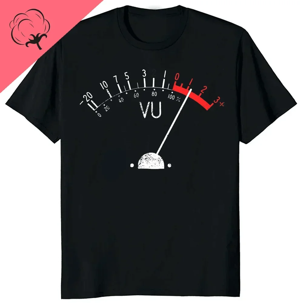 Vintage VU Meter Sound Engineer Graphic Cotton T-Shirt