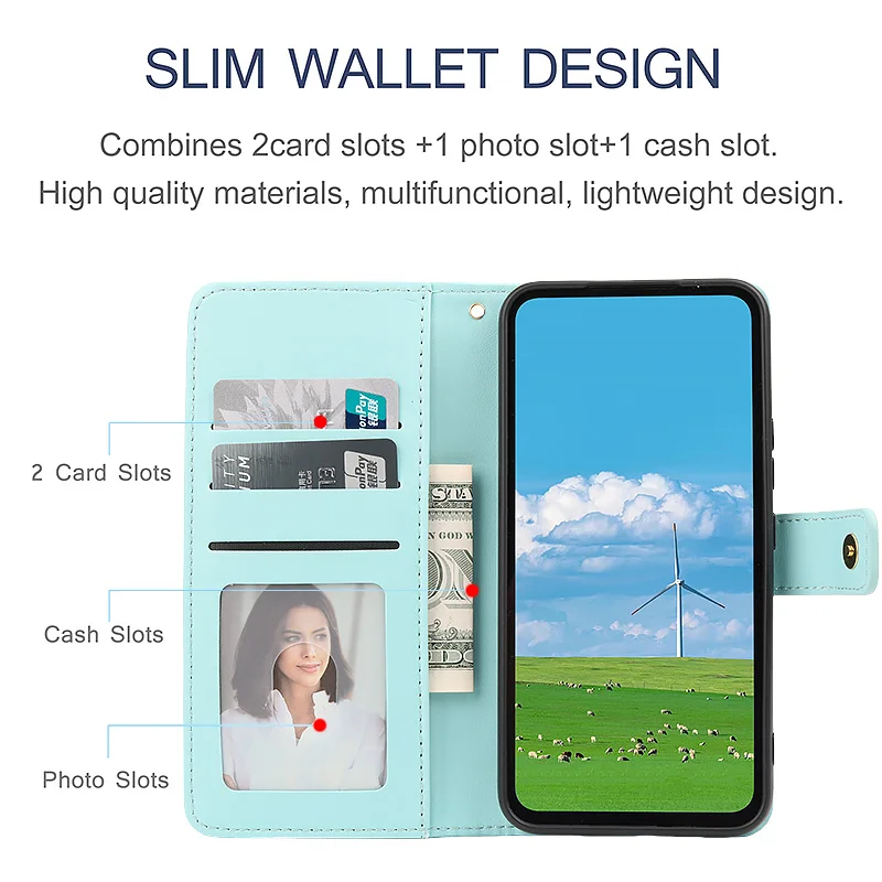 Leather Wallet Case Leather Case Phone Case Leather Phone Case Checkered For Samsung Galaxy S24 S23 S22 S21 S20 FE S10 Note 20 Ultra 10 Plus 9 8 Lanyard Flip Phone Cover