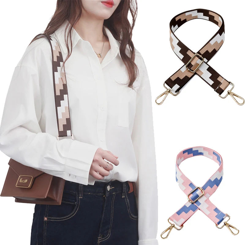 

Fashion Rainbow Belt Bag Straps For Women Shoulder Messenger Bags Adjustable Strap Part For Accessories Obag Handle Corssbody