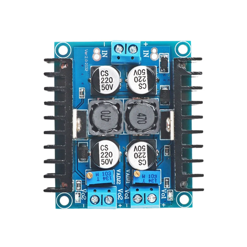 DC5-40V DC1.25-35V 이중 출력 조정 가능한 스텝다운 전원 공급 장치 모듈 20W 벅 안정화 전원 공급 장치 보드 LM2596S