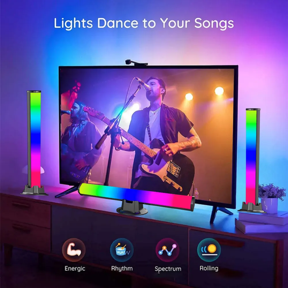 Luz de mesa ambiente RGB para mesa de jogos, música Sync AmbiLight, lâmpada  para TV Stand