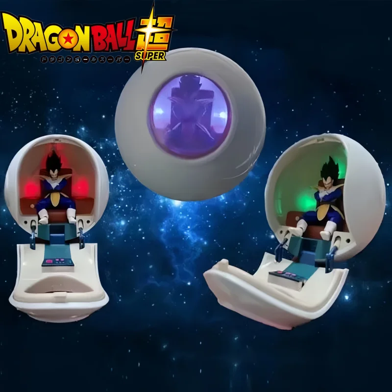 

Hot Dragon Ball Super Saiyan Goku Vegeta Space Capsule Toys Spaceship Luminous Decoration Model Desktop Ornaments Festival Gift