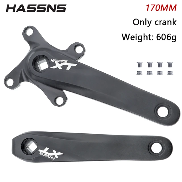 HASSNS XT Crankset Bicycle Cranks Square Tip Crank Mtb 104 Bcd Mountain