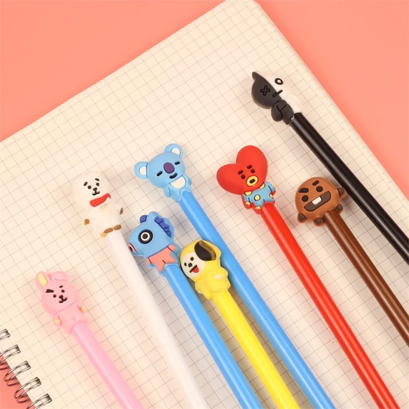 0.5mm Kawaii Soft Rubber Cartoon Cute dog animal Gel Ink Pens Cute School Office Writing Supplies Gift Stationery Prizes gel pen