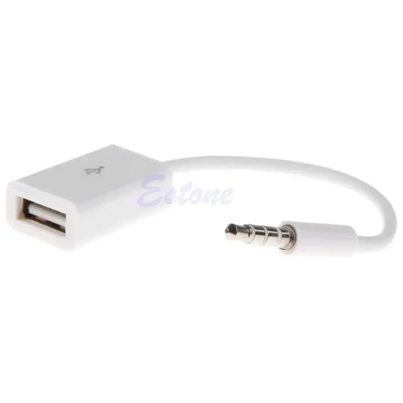 

Dropship Male AUX Plug To USB 2.0 Female Converter Cable Cord Car MP3 3.5mm