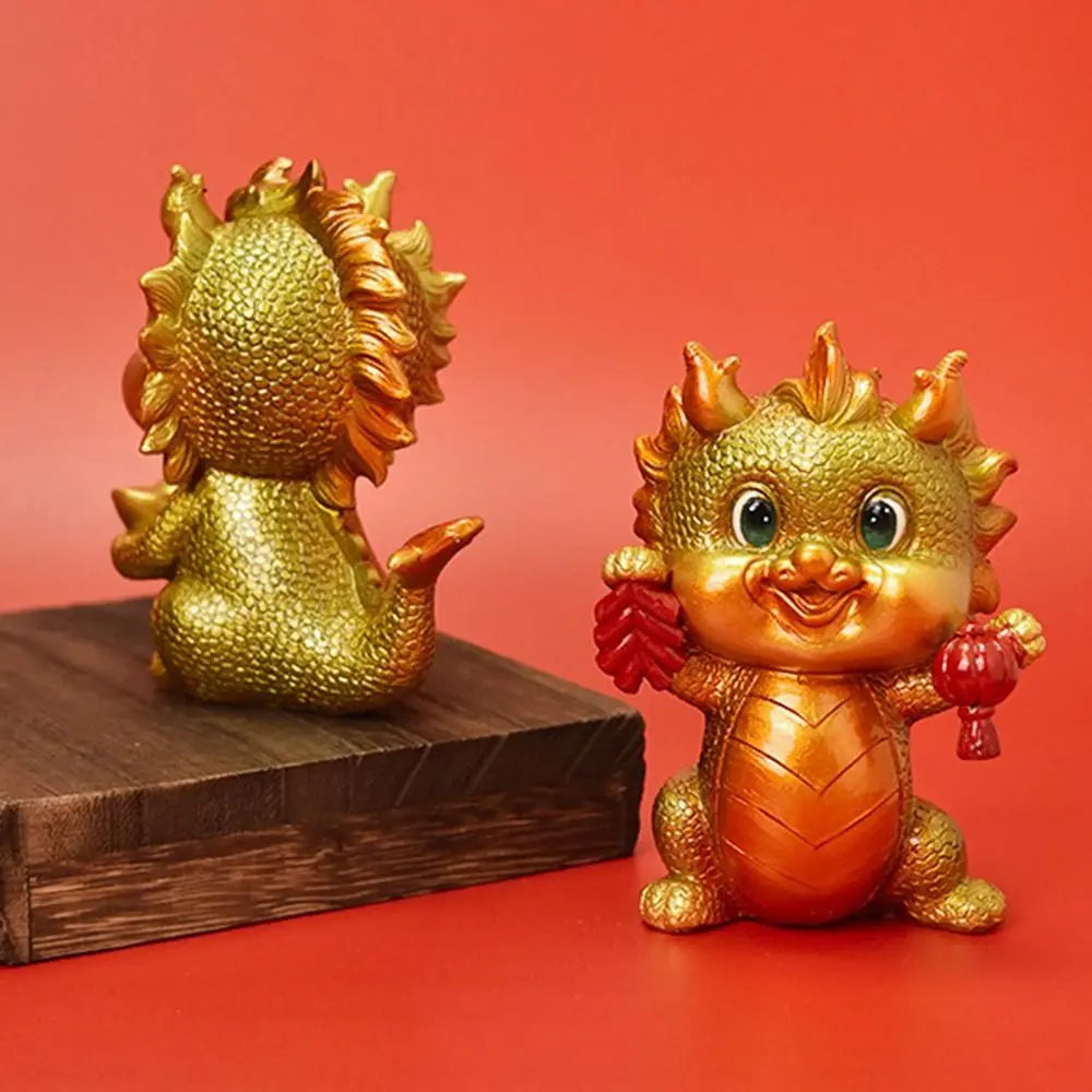 

Статуя китайского зодиака дракона из смолы, статуя ручной работы, талисман национального прилива, украшение для офиса, новый год