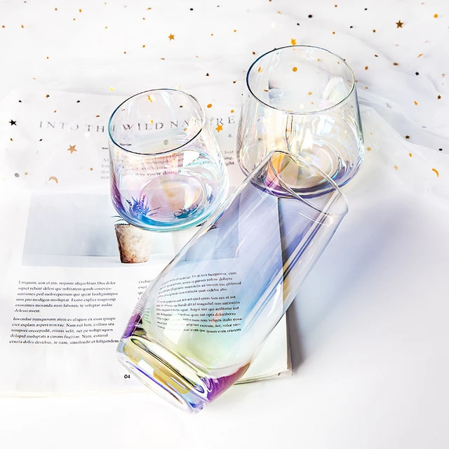Nordic Style Whiskey Glass Travel Wine Glasses Handmade Rainbow Candy Glass  Cup Vodka Glasses Beer Mug Bar Utensils Home Gift - AliExpress