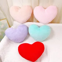 Faux Rabbit Fur Heart Pillow Creative Heart-shaped Sofa Cushion Bedside Decorative Ornaments Cute Pillow Chair Cushion 1