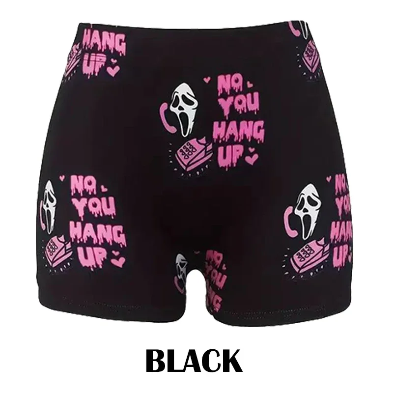 Sleep Shorts Women's Sleep Bottoms Boxers Shorts Pajamas Casual Sports Fitness Cartoon Halloween Print Soft Breathable Comfortable
