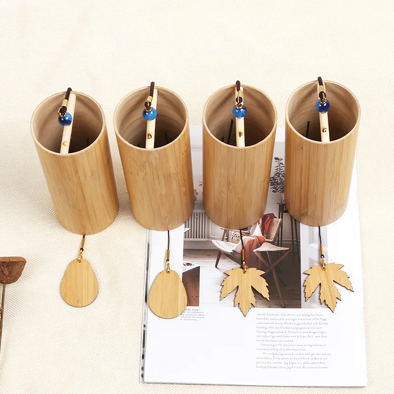 Handcrafted Bamboo Wind Chimes - Sound Healing Musical Wind Bells for Home and Garden Decor