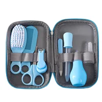 8/13pcs Baby Care EVA Bag Eight-piece Set Baby Nasal Aspirator Nail Scissors Cartoon Set Daily Cleaning Supplies Care Bag 1