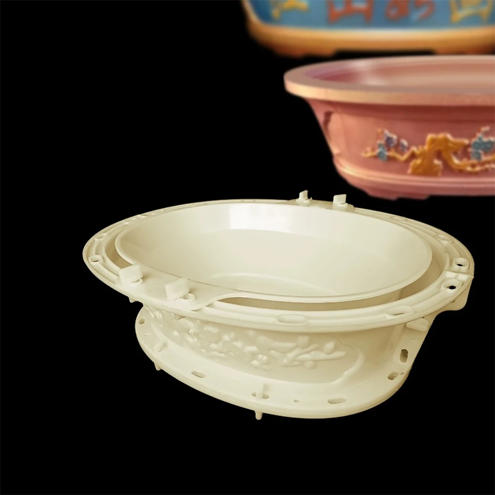 45cm Roman column mold flower pot mold round oval European cement flower pot component thickened plastic steel plastic