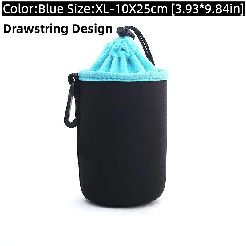 Waterproof Camera Lens Pouch Bag – Soft Drawstring Protector Case