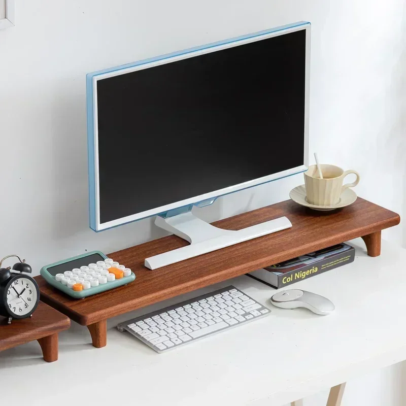Solid Wood Desktop Height Increase Rack Table Computer Screen Base Partition Storage Holders Beech Wood Environmental Protection 3