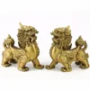 BRASS FENGSHUI PAIR  PI YAO STATUES / FENGSHUI PI XIE STATUES M1207 1