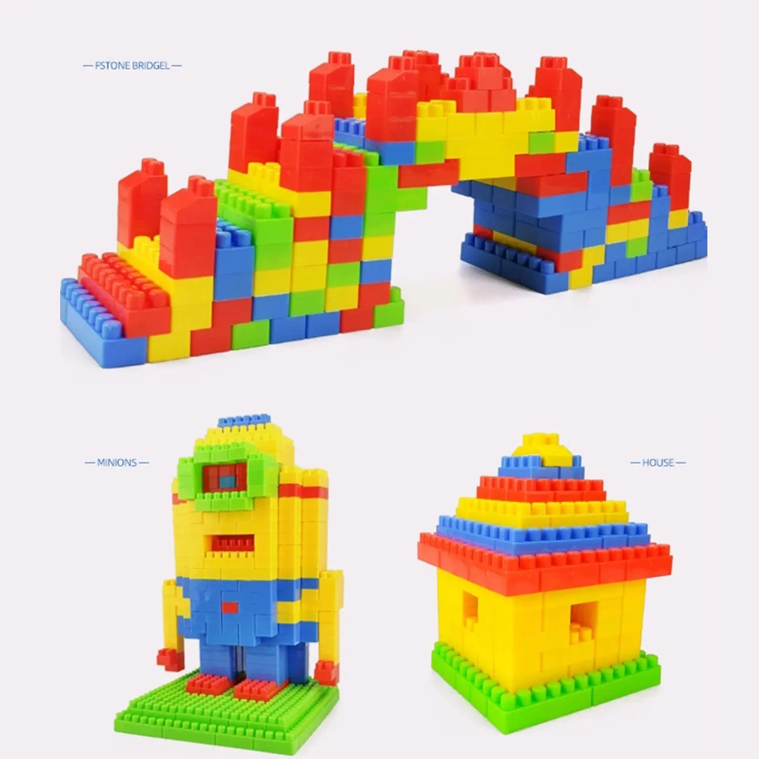 Building Blocks Toys 130Pcs Large Particle Building Block Stacking Toys Children's Early Education Educational Toys Creative Splicing Plastic