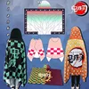 Soft Demon Slayer Hoodie Blanket Wearable Tanjirou No Yaiba Anime Plaid Shawl Wrap Nap Quilt Comfortable Pajamas Adult Bathrobe 1