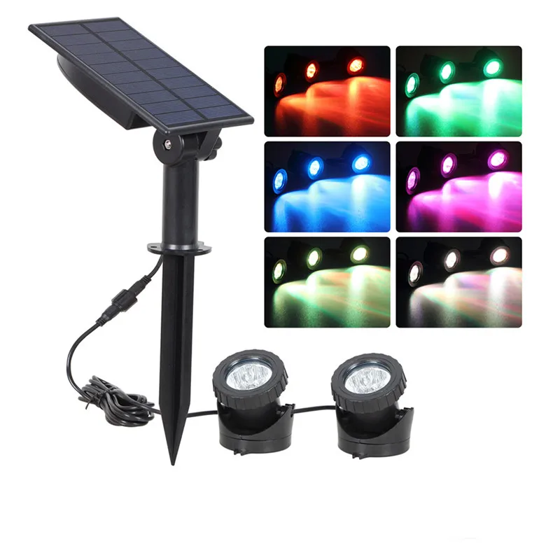 submersible led pool lights Solar Led Swimming Pool Light Underwater Light RGB Submersible Led Lights Pool Accessories Outdoor Solar Spotlights Garden Decor boatpluglight Underwater Lights