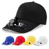 Summer Solar Panel Powered Cooling Fan Baseball Cap Outdoor Peaked Sun Visor Hat 1